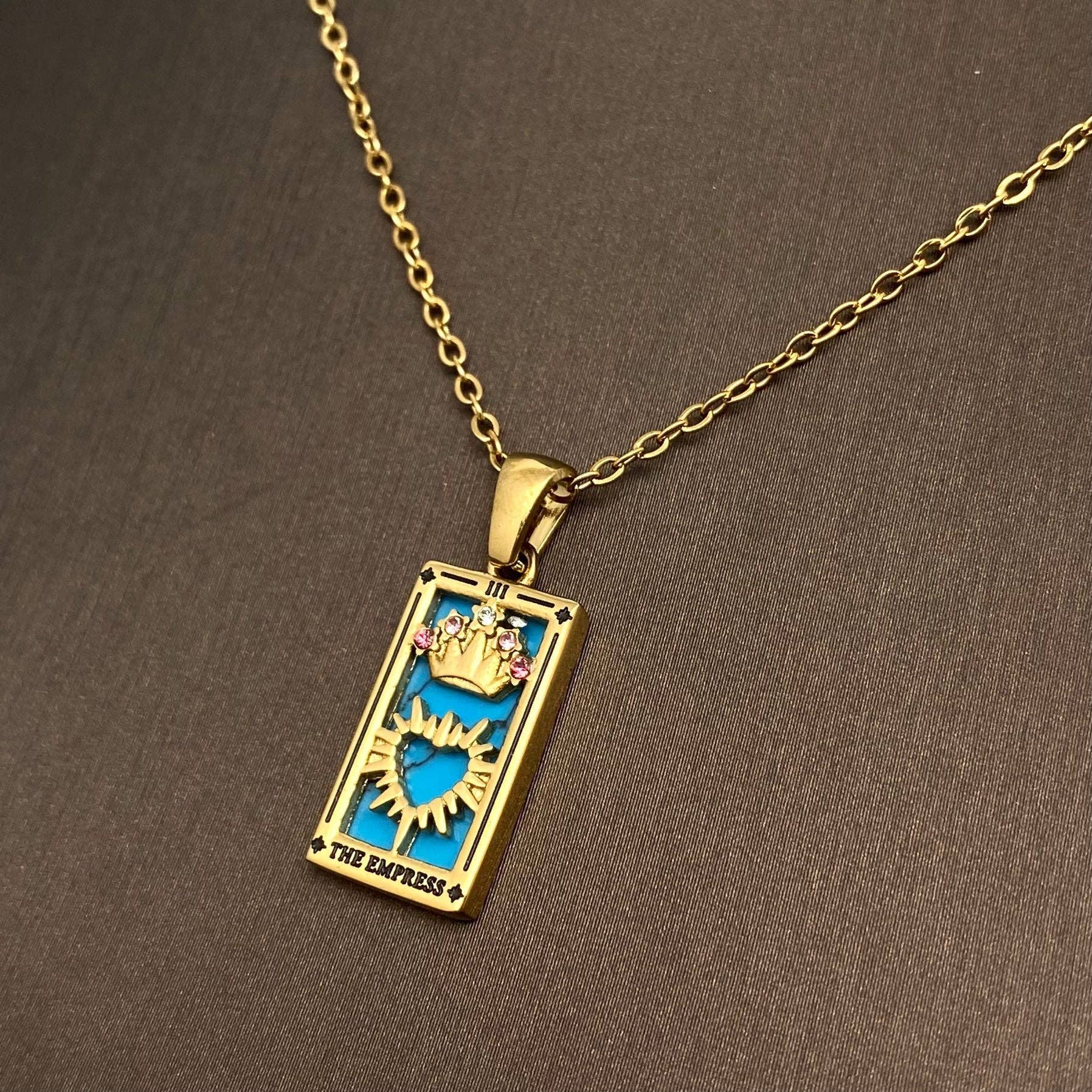 Empress Tarot 18K Gold Plated Steel Necklace