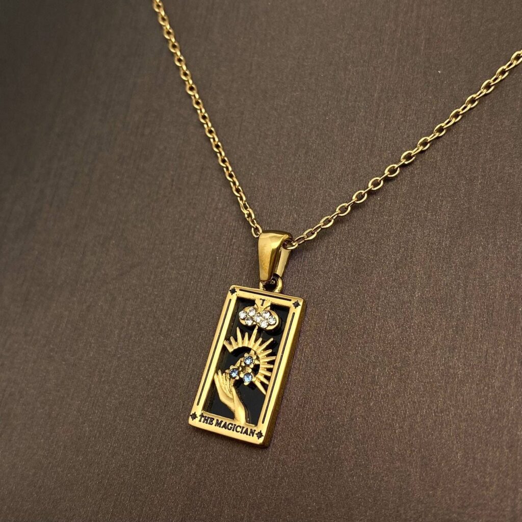 Magician Tarot 18K Gold Plated Steel Necklace