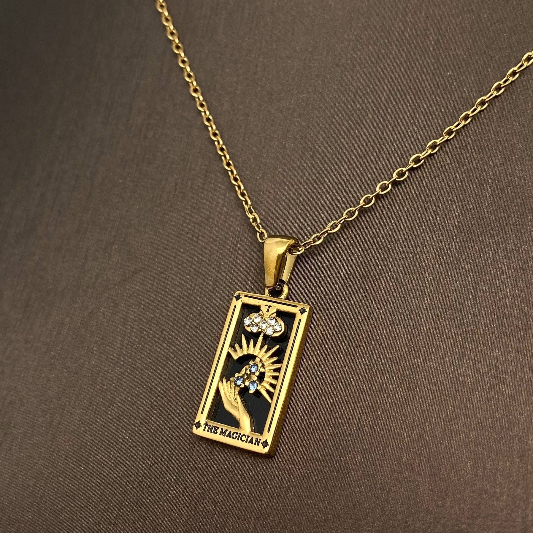 Magician Tarot 18K Gold Plated Steel Necklace